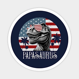 Papasaurus Rex Patriotic Magnet